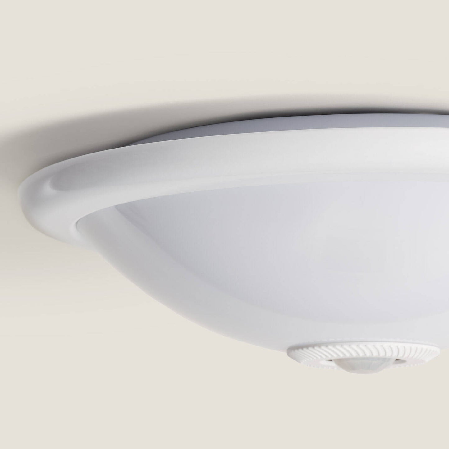Plafón LED Techo 2x E27 Circular con Sensor de Movimiento PIR y Crepuscular Design