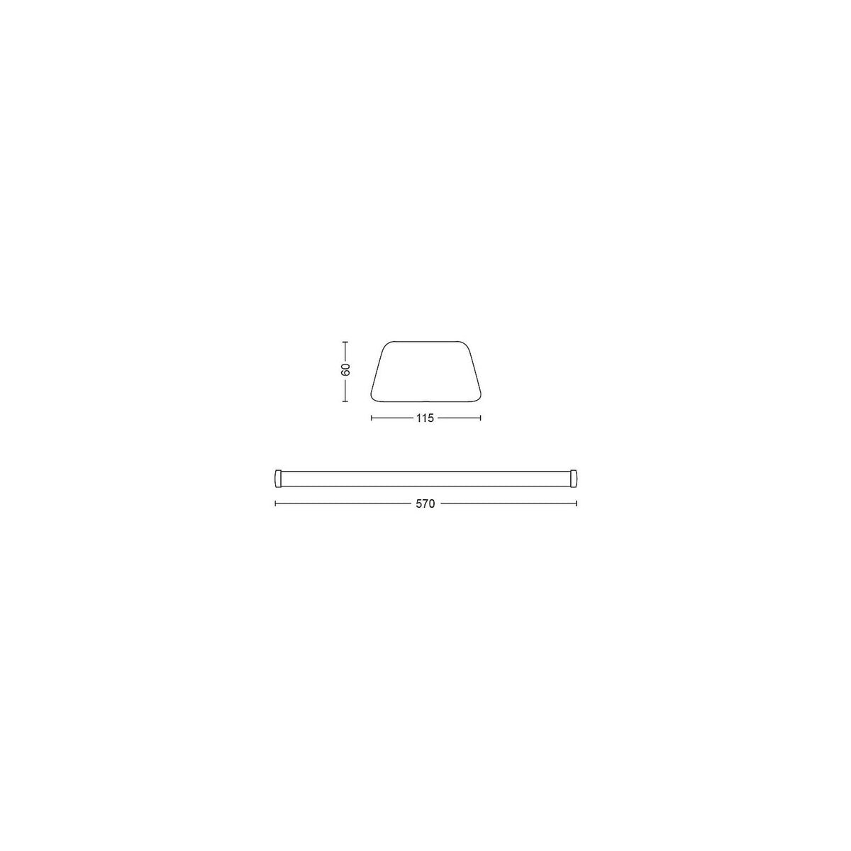 Plafón Linea LED PHILIPS Softline 600mm 24W