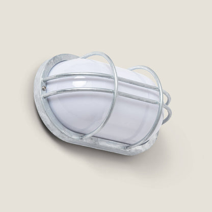 Plafón Oval para Exterior 260x146 mm Hublot Fjord Acero Galvanizado