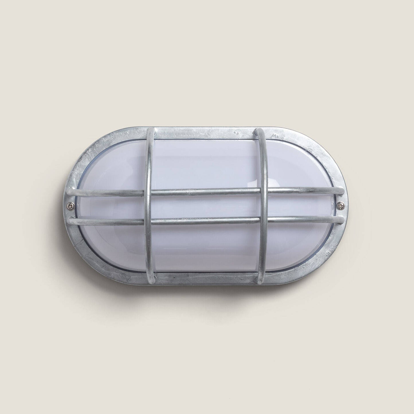 Plafón Oval para Exterior 260x146 mm Hublot Fjord Acero Galvanizado