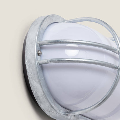 Plafón Oval para Exterior 260x146 mm Hublot Fjord Acero Galvanizado