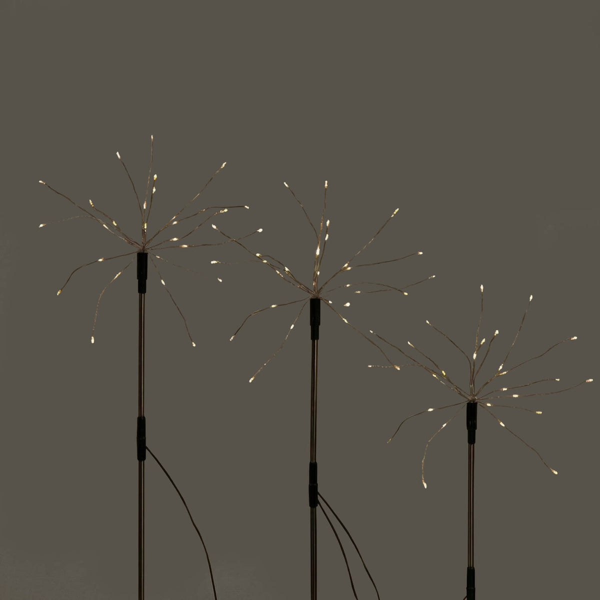 Set de 3 Pinchos LED Exterior Solar Diente de Leon