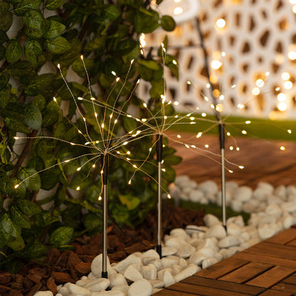 Set de 3 Pinchos LED Exterior Solar Diente de Leon