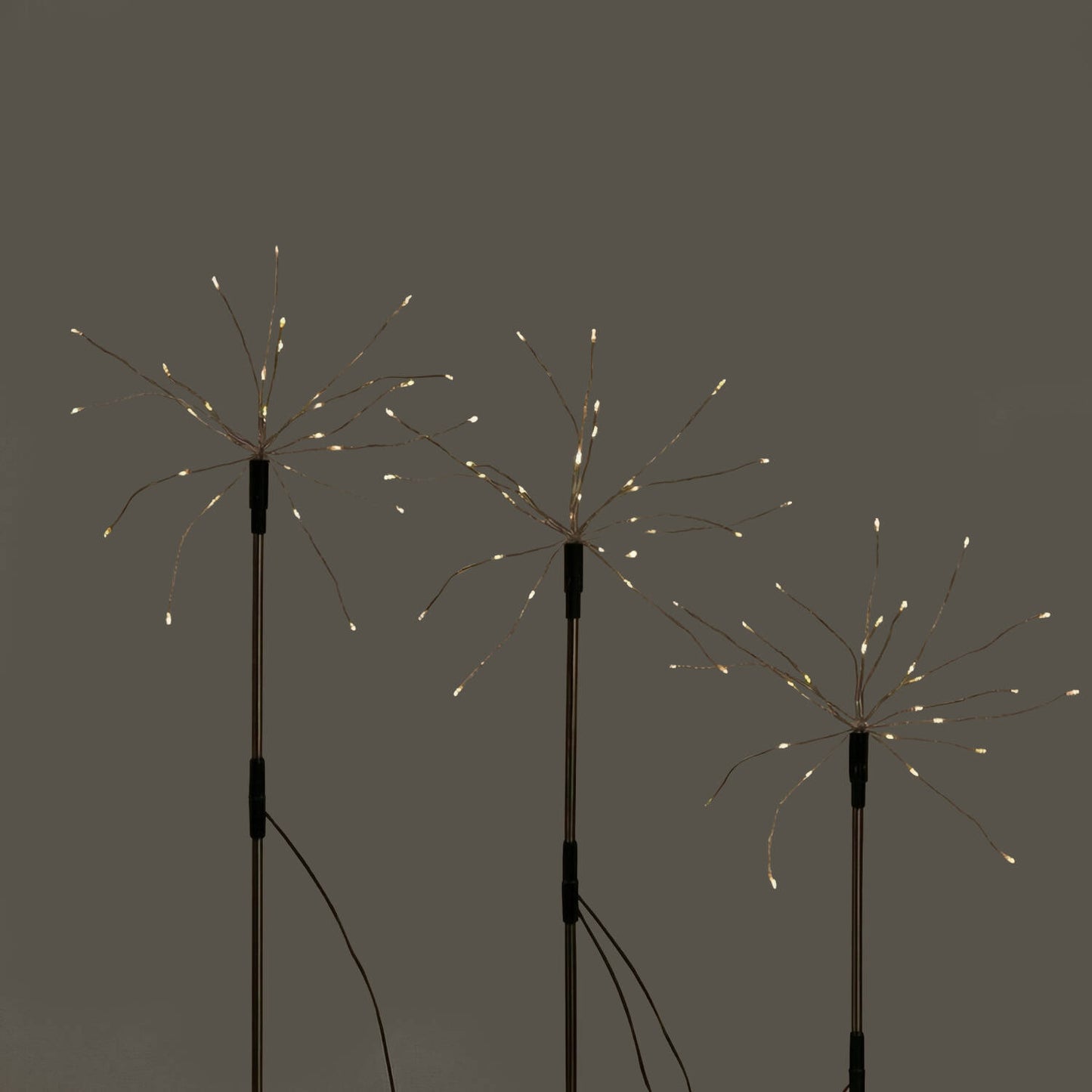 Set de 3 Pinchos LED Exterior Solar Diente de Leon