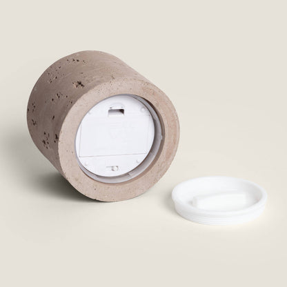 Set de 3 Velas LED Decorativas de Cera y Cemento Exterior Duna