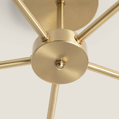 Lámpara de Techo Metal y Cristal Moonlight Brass 5 Focos