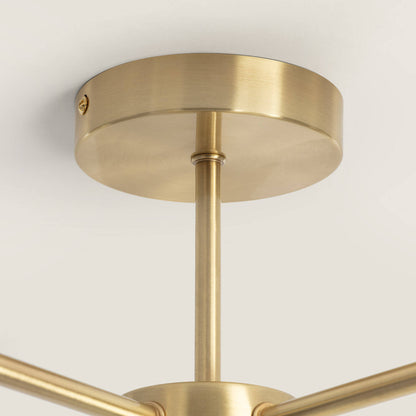 Lámpara de Techo Metal y Cristal Moonlight Brass 5 Focos
