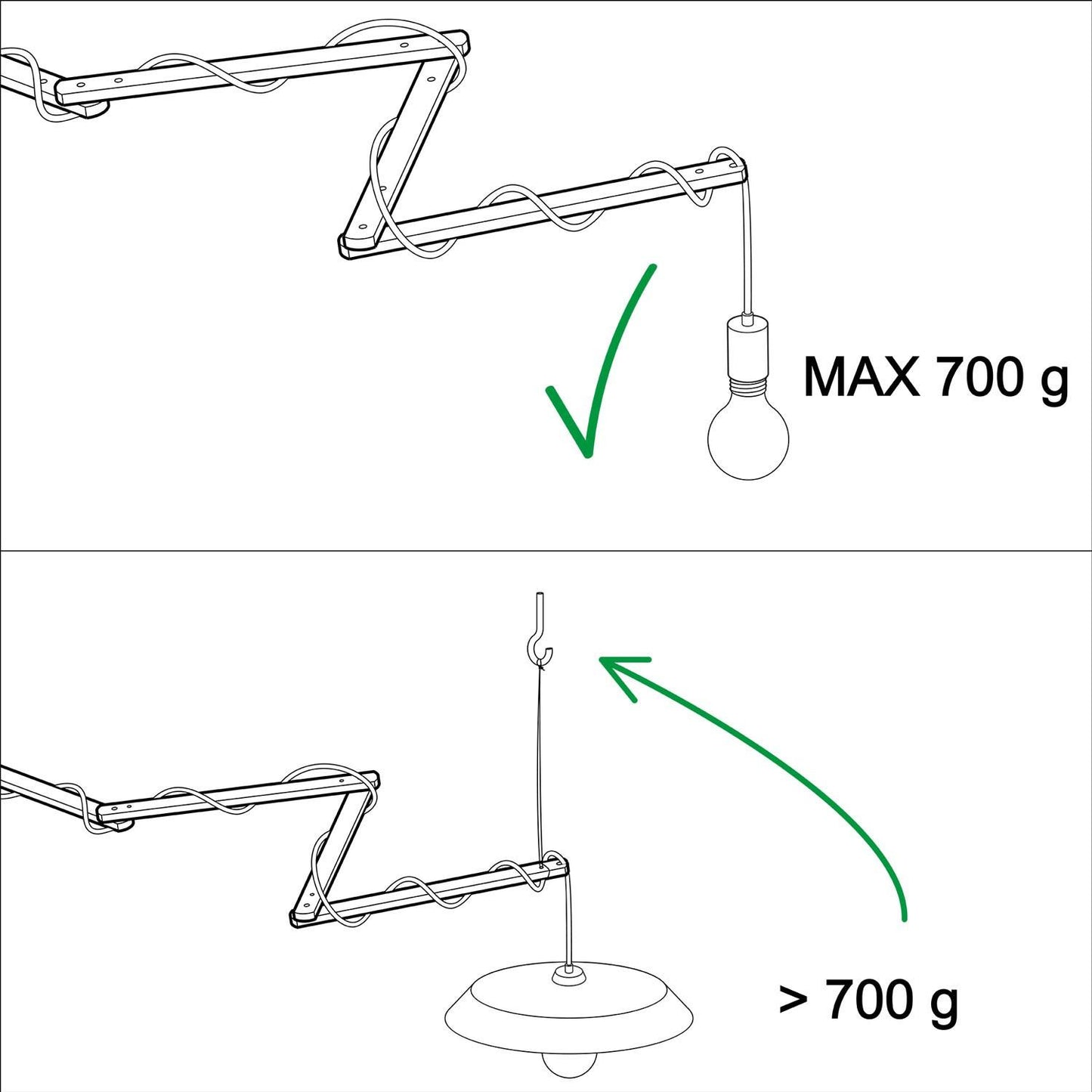 Soporte de Pared PINOCCHIO XL para Lámpara de Pared Creative-Cables Modelo PINOCCHIOXL01