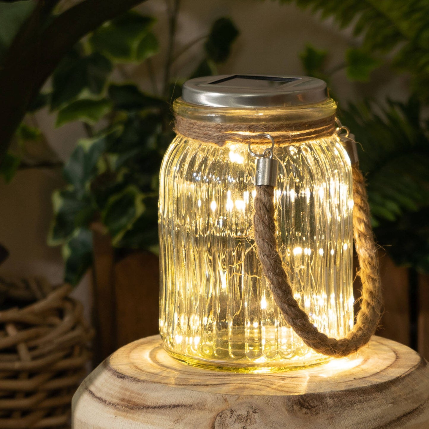 Tarro de Cristal LED Portátil Solar Winy