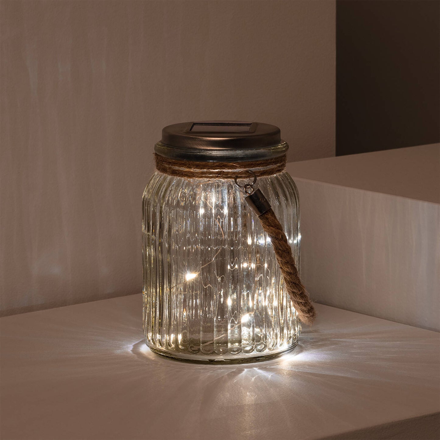 Tarro de Cristal LED Portátil Solar Winy