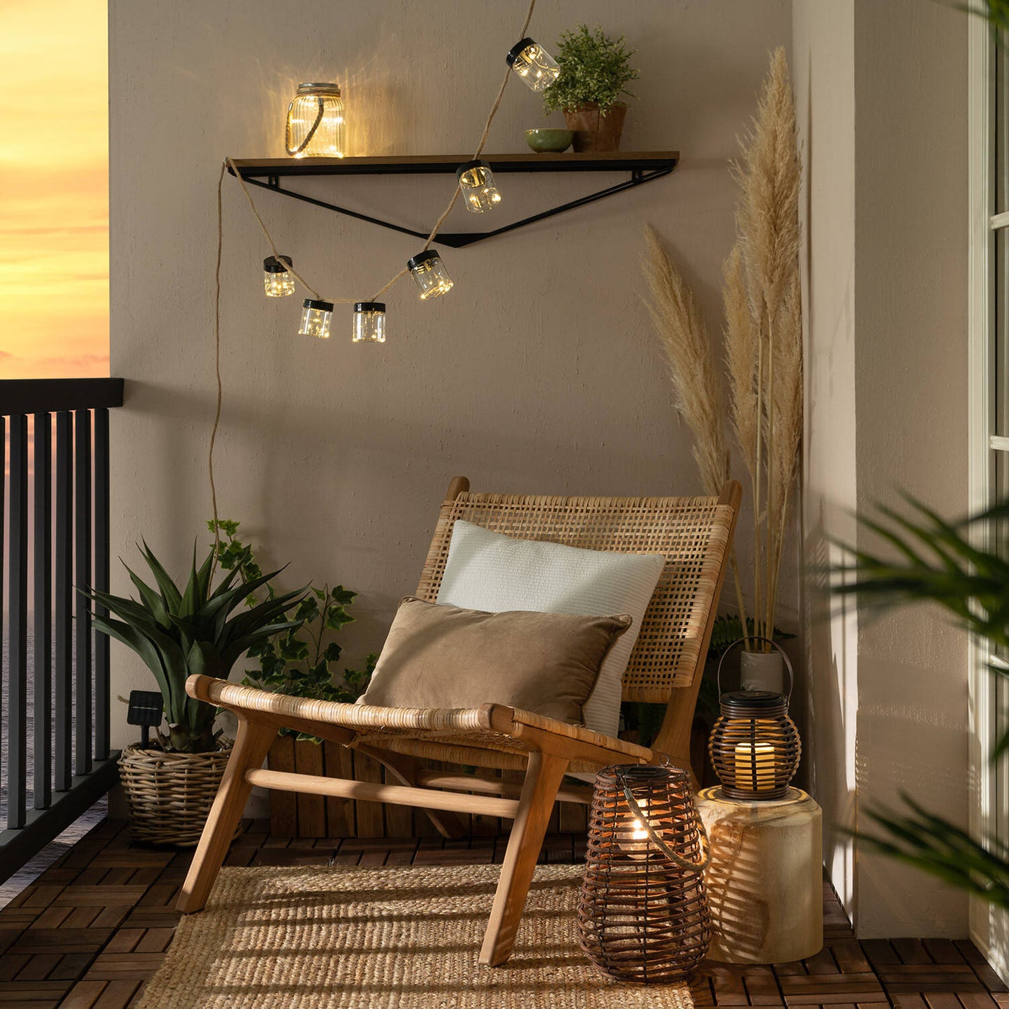 Tarro de Cristal LED Portátil Solar Winy