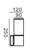 Aplique de Pared Exterior Perep Negro