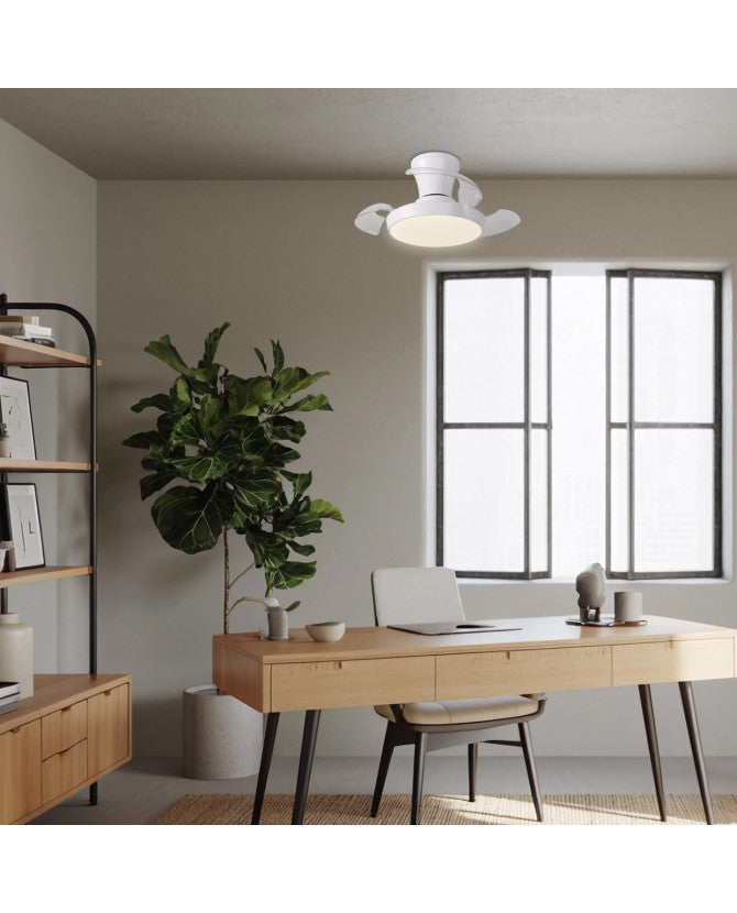 Ventilador de Techo LED CABRIO Blanco Ø30cm