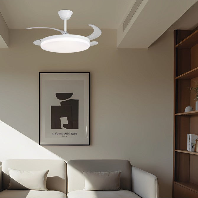 Ventilador de techo LED CRETA Blanco 50cm