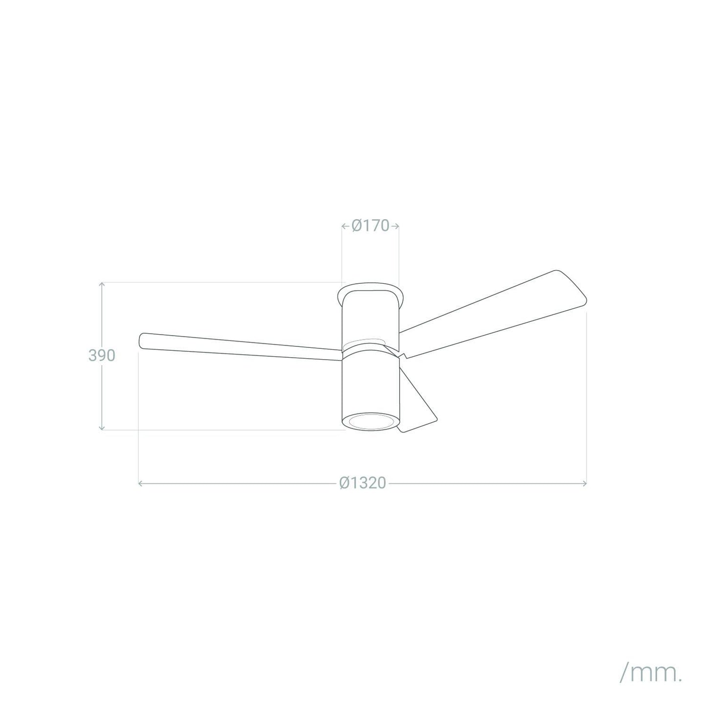 Ventilador de Techo Formentera Gris Aspas Reversibles 132cm Motor AC LEDS-C4 30-4393-N3-M1