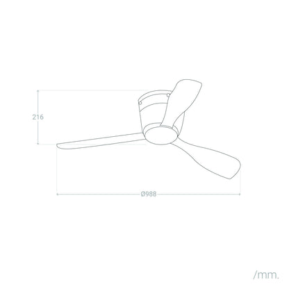 Ventilador de Techo Silencioso Bora Blanco 98.8cm Motor DC LEDS-C4 30-7973-14-F9