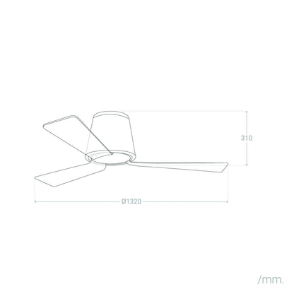 Ventilador de Techo Silencioso Garbí Blanco 132cm Motor DC LEDS-C4 30-5378-14-F9