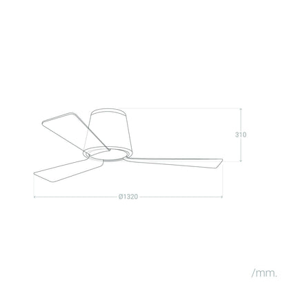 Ventilador de Techo Silencioso Garbí Blanco 132cm Motor DC LEDS-C4 30-5378-14-F9