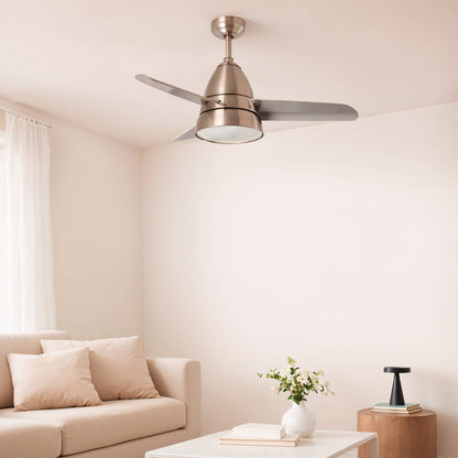 Ventilador de Techo Silencioso Industrial Plata 91cm Motor DC