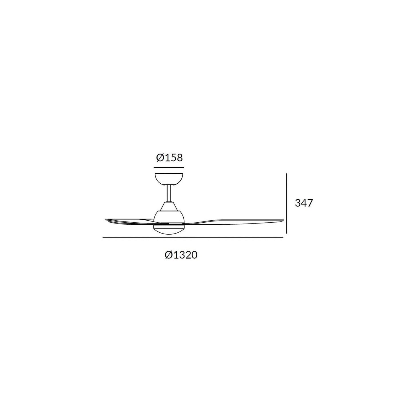 Ventilador de Techo Silencioso Nepal Blanco 132cm Motor DC LEDS-C4 30-7740-14-F9
