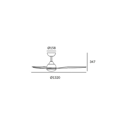 Ventilador de Techo Silencioso Nepal Blanco 132cm Motor DC LEDS-C4 30-7740-14-F9