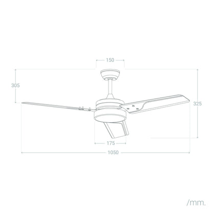 Ventilador de Techo Silencioso Vacker 105cm Motor DC para Exterior
