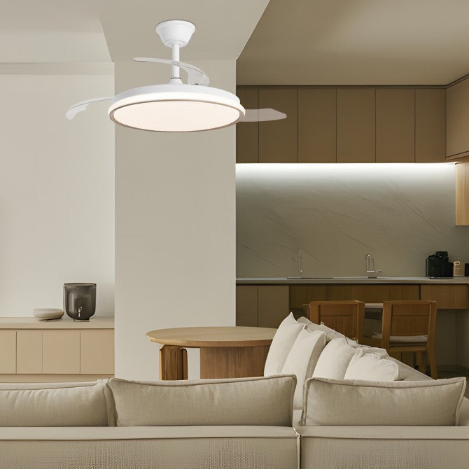 DUBLIN LED Ceiling Fan Dark Wood | Light Wood | White | Silver Ø50cm