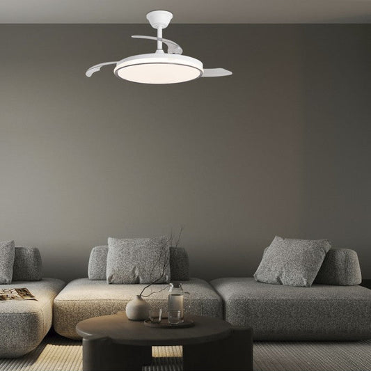 Ventilador de Techo LED DUBLIN Madera Oscura | Madera Clara | Blanco | Plata Ø50cm