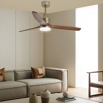 Ventilador de Techo LED MADEIRA Blanco | Blanco/Madera oscura | Negro/Madera natural | Cuero/Madera Ø132cm