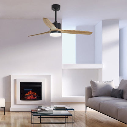 Ventilador de Techo LED MADEIRA Blanco | Blanco/Madera oscura | Negro/Madera natural | Cuero/Madera Ø132cm
