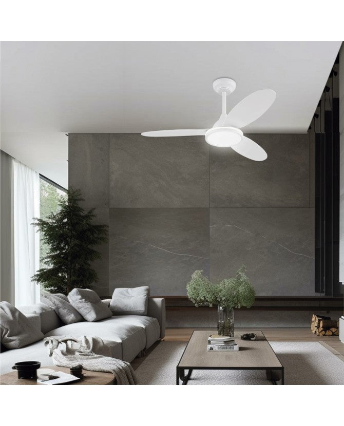 Ventilador de Techo LED MAHON Blanco | Negro | Madera Ø107cm