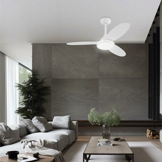 Ventilador de Techo LED MAHON Blanco | Negro | Madera Ø107cm