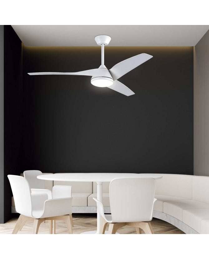 Ventilador de Techo LED PAPUA Blanco | Blanco/Madera | Negro/Madera Ø132cm