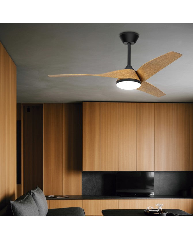 Ventilador de Techo LED PAPUA Blanco | Blanco/Madera | Negro/Madera Ø132cm